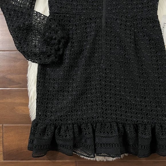 Bardot Women's Size US 6 / Small Black Lace Savannah Mini Dress - Picture 11 of 12